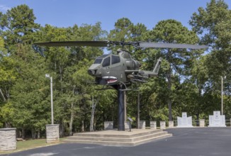 Apache heilcopter on display at the Veterans Memorial Park in Florence, Alabama