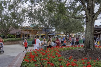 Marketplace Carosel merry-go-round ride in Disney Springs at Disney World in Orlando, Florida, USA