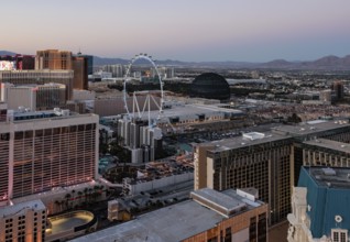 High Roller Observation Wheel and The Sphere in Las Vegas, Nevada