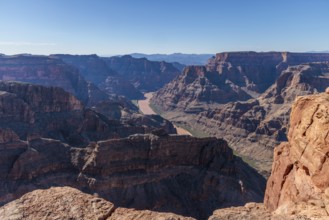 Rock formations at Guano Point in Grand Canyon West near Peach Springs, Arizona