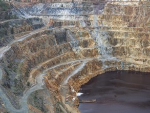 Corta Atalaya open pit mine, copper mine, Rio Tinto, Minas de Rio Tinto, Andalusia, Spain