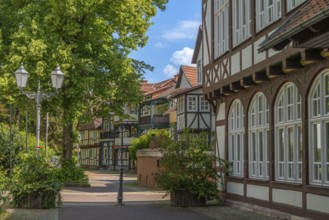 Half-timbered idyll of the old town of Bad Sooden, Allendorf, district Bad Sooden, townscape,