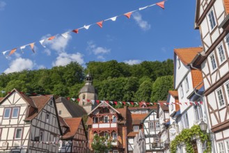 Half-timbered idyll of the old town of Bad Sooden, Allendorf, district Bad Sooden, townscape with