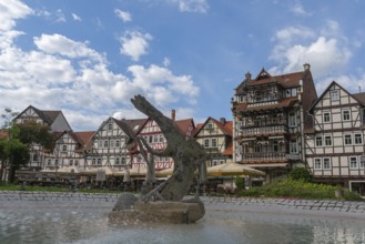 Half-timbered idyll of the old town of Bad Sooden, Allendorf, district Bad Sooden, townscape,