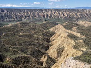 Canyons and gorges near village Gorafe, Gorafe Desert, UNESCO Granada Geopark, Granada province,