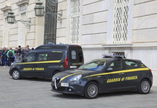 Vehicles of the Guardia di Finanza, specialised Italian police force under the authority of the