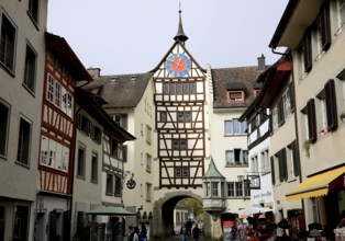 Lower gate, lower town gate, Stein am Rhein, Canton Schaffhausen, Switzerland