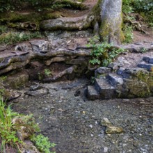 Filsursprung, source of the Fils and karst spring near Wiesensteig, Swabian Alb, Baden-Württemberg,