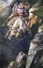 In 362 BC Marcus Curtius, armed with all his weapons and riding his horse, threw himself as a