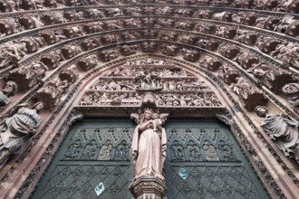 Main entrance of Strasbourg Cathedral, Strasbourg, Alsace, France