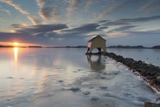 Frozen Hafrsfjord, Stavanger, Rogaland, Norway
