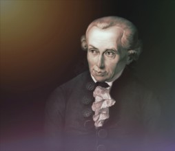 Immanuel Kant, 1724, 1804, German philosopher of the Enlightenment, digital edited according to