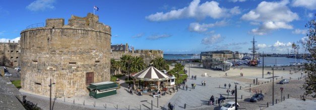 City wall panorama St. Malo France