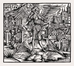 Fama, Sebastian Brant's Virgil Aeneid, printed by Hans Grüninger, Strasbourg, 1502, facsimile 19th