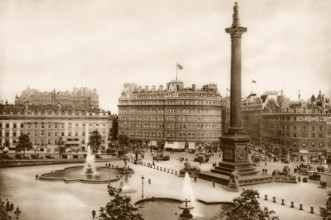 Trafalgar Square, London, UK, ca 1920