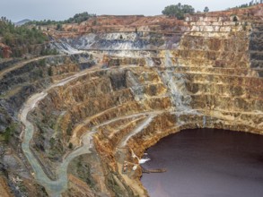 Corta Atalaya open pit mine, copper mine, Rio Tinto, Minas de Rio Tinto, Andalusia, Spain