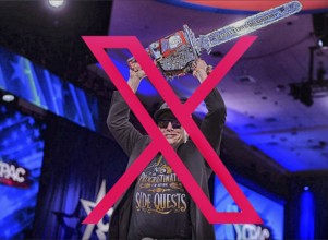 Symbolic image, chainsaw man Elon Musk eleminated by his own Twitter-X, social media, hate speech,