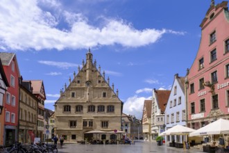 Luitpoldstrasse, with town hall, Weißenburg in Bavaria, Altmühltal, Franconian Lake District,