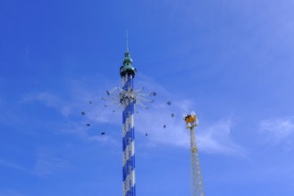 Flying carousel, amusement park, Skyline Park, Bad Wörishofen, Allgäu, Bavaria, Germany