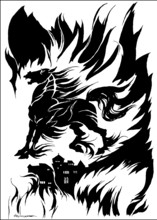 Metzengerstein by Edgar Allan Poe, illustration from Poe's Tales of Mystery & Imagination by Arthur