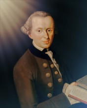 Immanuel Kant, 1724, 1804, German philosopher of the Enlightenment, digital edited according to