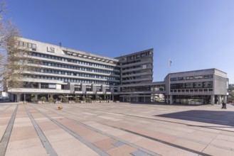 New town hall with market square. City view of Pforzheim, Baden-Württemberg, Germany