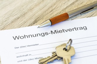 Close-up of a symbolic tenancy agreement