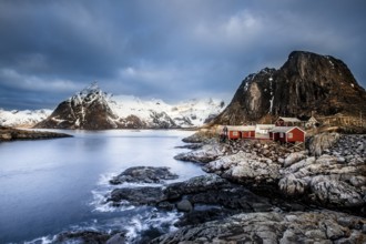 Fishermen's houses, Rorbu, Moskenesoya, Reine, Hamnoy, Hamnoy Lofoten, Norway