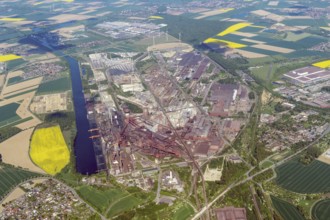 Salzgitter AG steelworks, aerial view