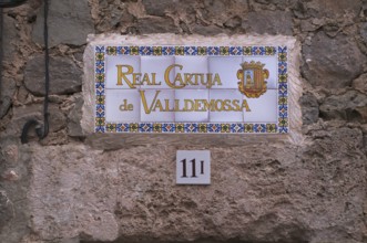 Baldosa, wall tile, of the Real Cartuja (Royal Carthusian Monastery), Valldemossa, Tramuntana