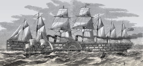 SS Great Eastern, an iron sailing steamship, 1857