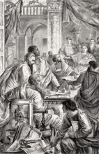 The First Council of Nicaea, by the Roman Emperor Constantine I in 325 AD