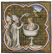 Baptism of Clovis by Saint Remigius, cathedral of Reims, 496, Clovis, Chlodovechus, Chlodwig I.,