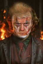 Symbolic image, Trump as joker, Gotham-USA, democracy versus autocracy, US democracy in danger, EU