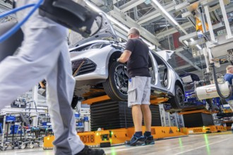 Electric car production in the assembly halls of VW in Zwickau, Zwickau, Saxony, Germany