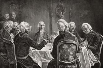 The Prussian cavalery general Hans Joachim von Zieten sleeping at Sanssouci Palace, Potsdam,