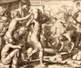 Slavery and Massacre of the Innocents, Old Testament, by Julius Schnorr von Carolsfeld, 1860