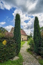 Elbe boatmen's church in Priesitz, Pretzsch Elbe, Bad Schmiedeberg, Saxony-Anhalt, Germany