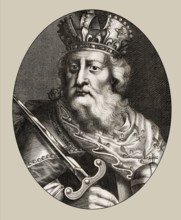 Charlemagne, Charles the Great or Carolus Magnus, 747-814, King of the Franks and Emperor of the