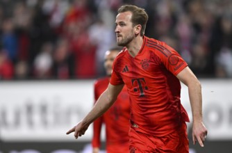 Torjbuel Harry Kane FC Bayern Munich FCB (09) WWK Arena, Augsburg, Bavaria, Germany