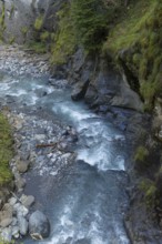 River Tamina in the gorge at the bathhouse of Bad Pfäfers, St. Gallen, Switzerland