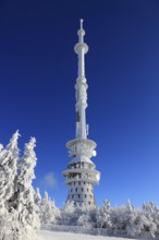 Ochsenkopf transmitter and radio relay node, TV tower, Fichtelgebirge, Bayreuth district, Upper