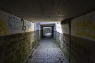 Pedestrian tunnel under the railway line, Hümme, Trendelburg, Hesse, Germany