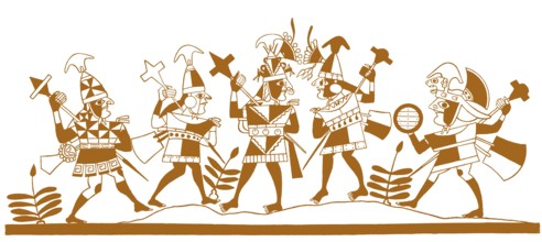Pottery design, Inca Warriors, 1530s