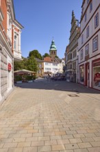 Historic buildings and Protestant town church AUf dem Hallenbrink in Bad Salzuflen, Lippe district,