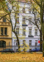 Autumn in the city, residential buildings on the grounds of the Sophienkirche in Berlin-Mitte,