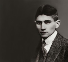 Portrait of Franz Kafka, 1883 – 1924, German-speaking Bohemian novelist, digitally edited according