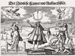 Antisemitic progaganda on the Tipper and See-saw or Kipper und Wipper, German Financial Meltdown of