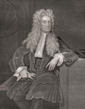 Sir Isaac Newton, 1642-1726, an English physicist and mathematician