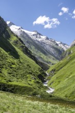 View of Großer Schober and Rötspitze, Umbaltal, Hohe Tauern National Park, East Tyrol, Tyrol,
